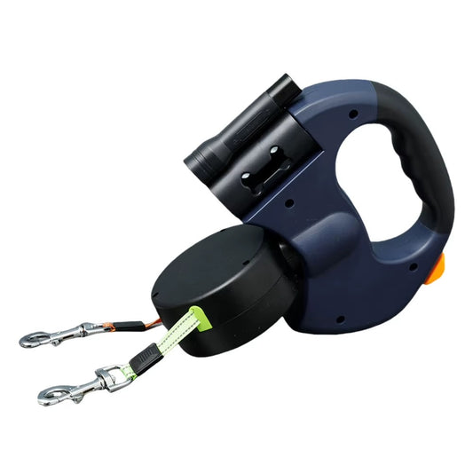 Double Headed Dog Leash Traction Rope with LED Light