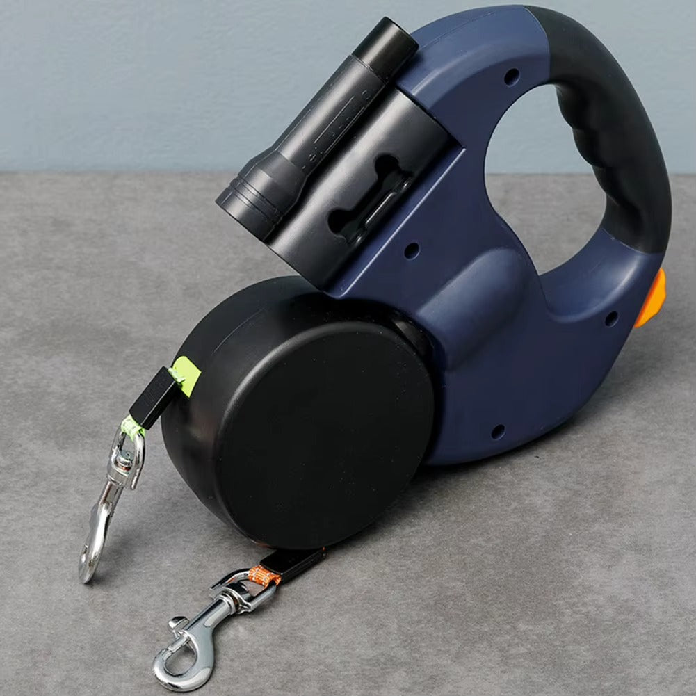 Double Headed Dog Leash Traction Rope with LED Light