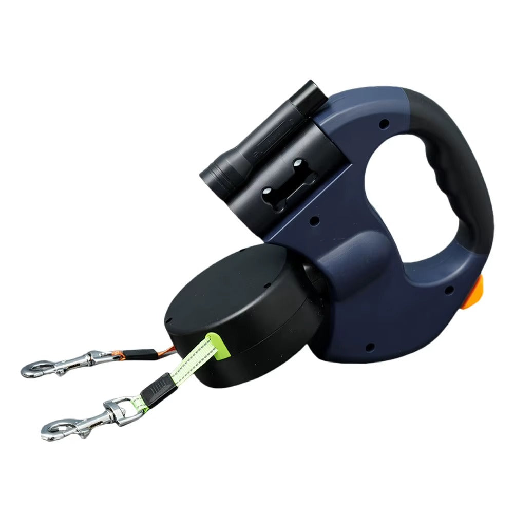 Double Headed Dog Leash Traction Rope with LED Light