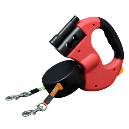 Double Headed Dog Leash Traction Rope with LED Light